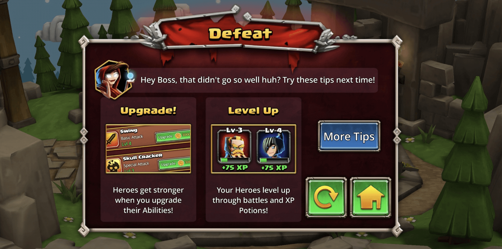 Defeated Modal